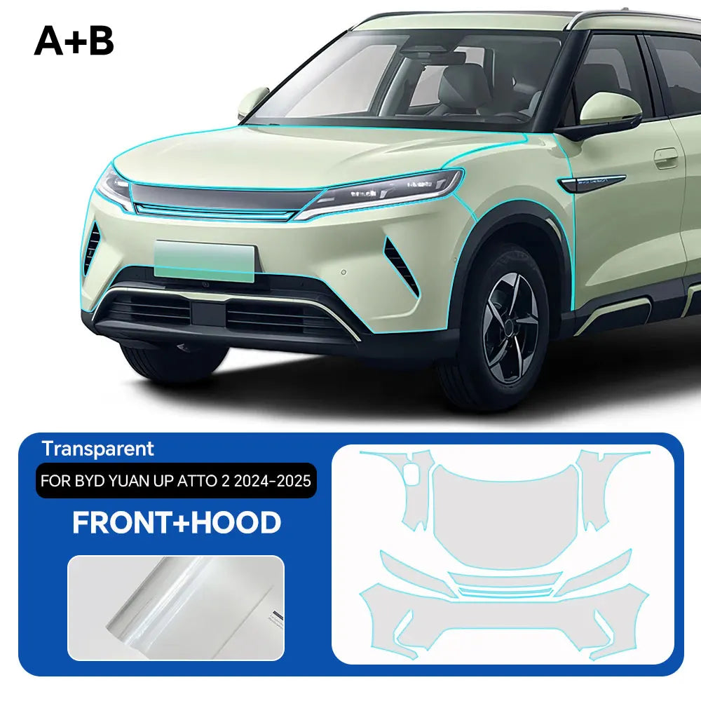 Custom For BYD Yuan UP ATTO 2 2024 2025 TPU 8.5mil Car Paint Protection Film Pre-cut Scratch Resistant PPF Car Accessories Car Mobile World