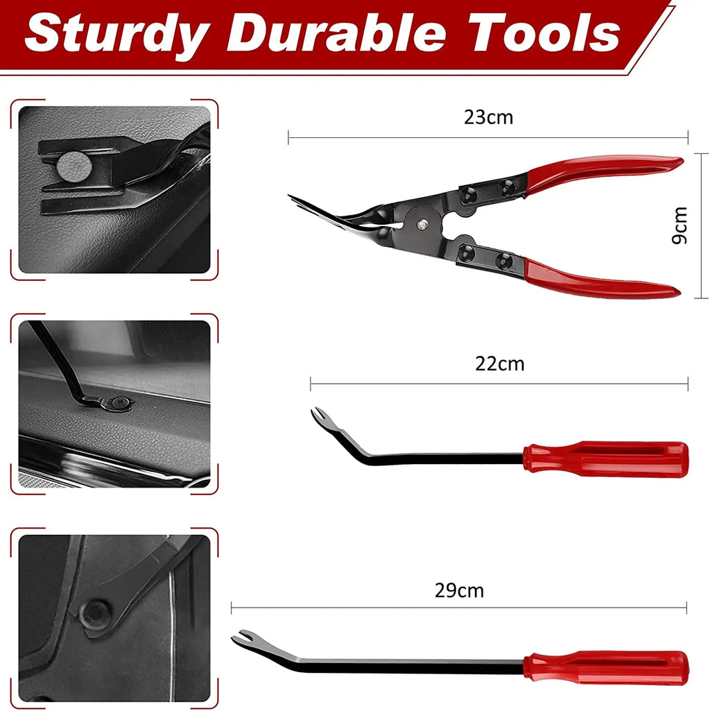 Car tools Car Interior Disassembly kit plastic trim removal tool car clips puller diy Panel Tools for auto trim puller set CM World
