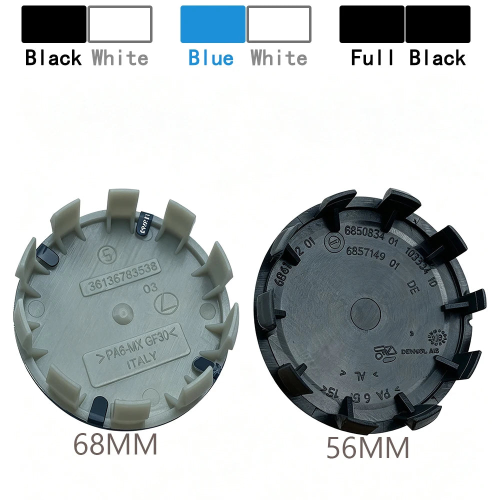 4Pcs 68mm/56mm Car Wheel Center Hup Caps Wheel Cover For b m w E36 E39 E46 E60 E90 E90 F01 F10 F30 G01 G20 G21 G30 G11 F15 X5