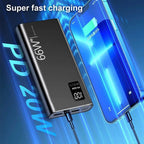 66W 20000mAh Fast Charger Power Bank Portable Battery Charger USB Two-way Quick Charging for iPhone Xiaomi Huawei Samsung Car Mobile World