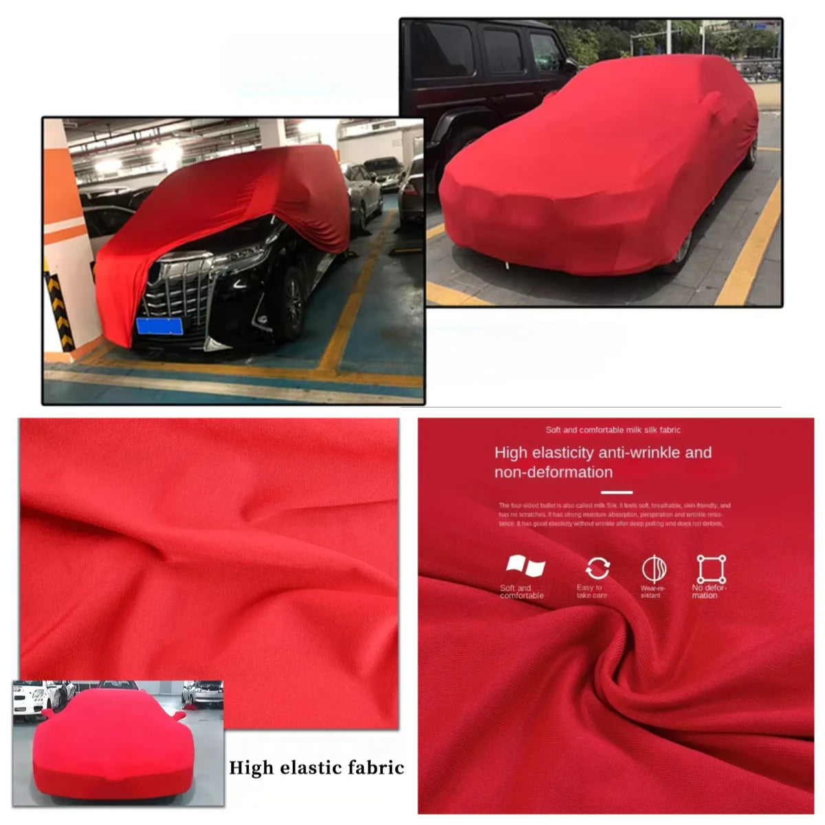 Universal Stretch Car Cover Sunproof Windproof Dustproof Scratch Resistant UV Protection for Sports Car Sedan SUV Beauty Styling CM World