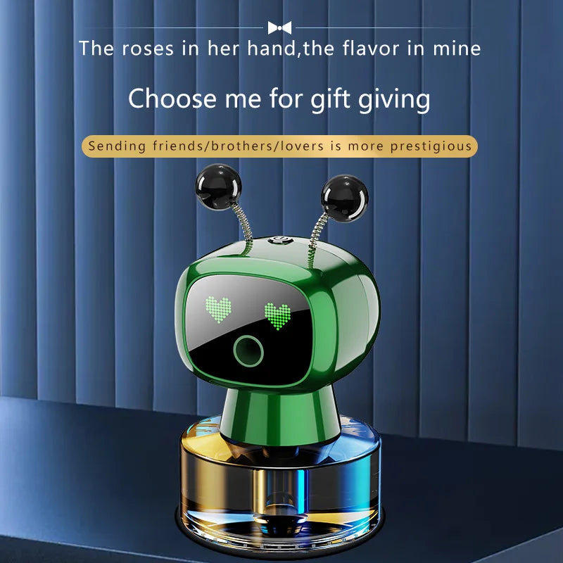 High-End Car Interior Fragrance Long-Lasting Perfume Rechargeable Robot Car Mounted Smart Fragrance Diffuser With Automatic Spra