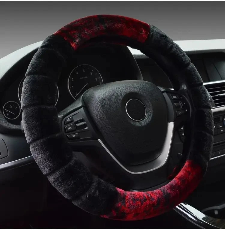Cute Cartoon Ear Steering Wheel Cover - Warm & Cozy 15 Inch Universal Protector for Women's Car Accessories CM World