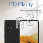 【3+3 PACK】 Designed for Samsung Galaxy A33 Screen Protector and Camera Lens Protector, 9H Hardness, Galaxy A33 Tempered Glass ce Car Mobile World