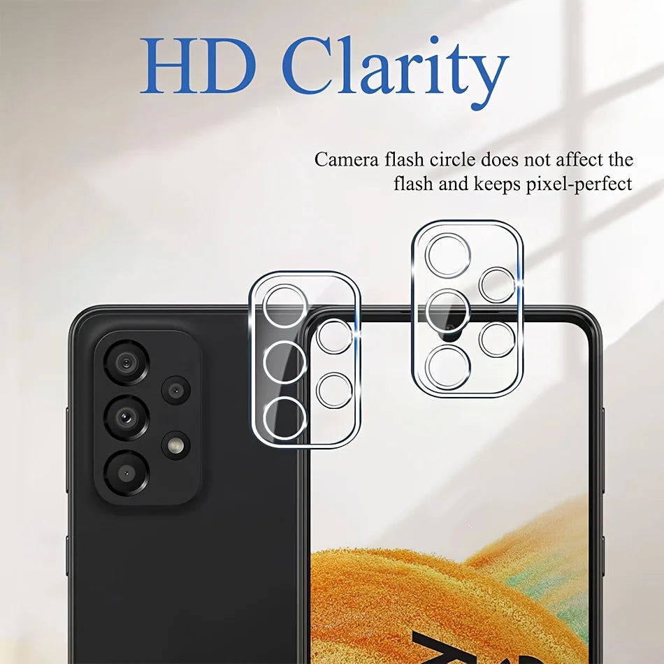 【3+3 PACK】 Designed for Samsung Galaxy A33 Screen Protector and Camera Lens Protector, 9H Hardness, Galaxy A33 Tempered Glass ce Car Mobile World