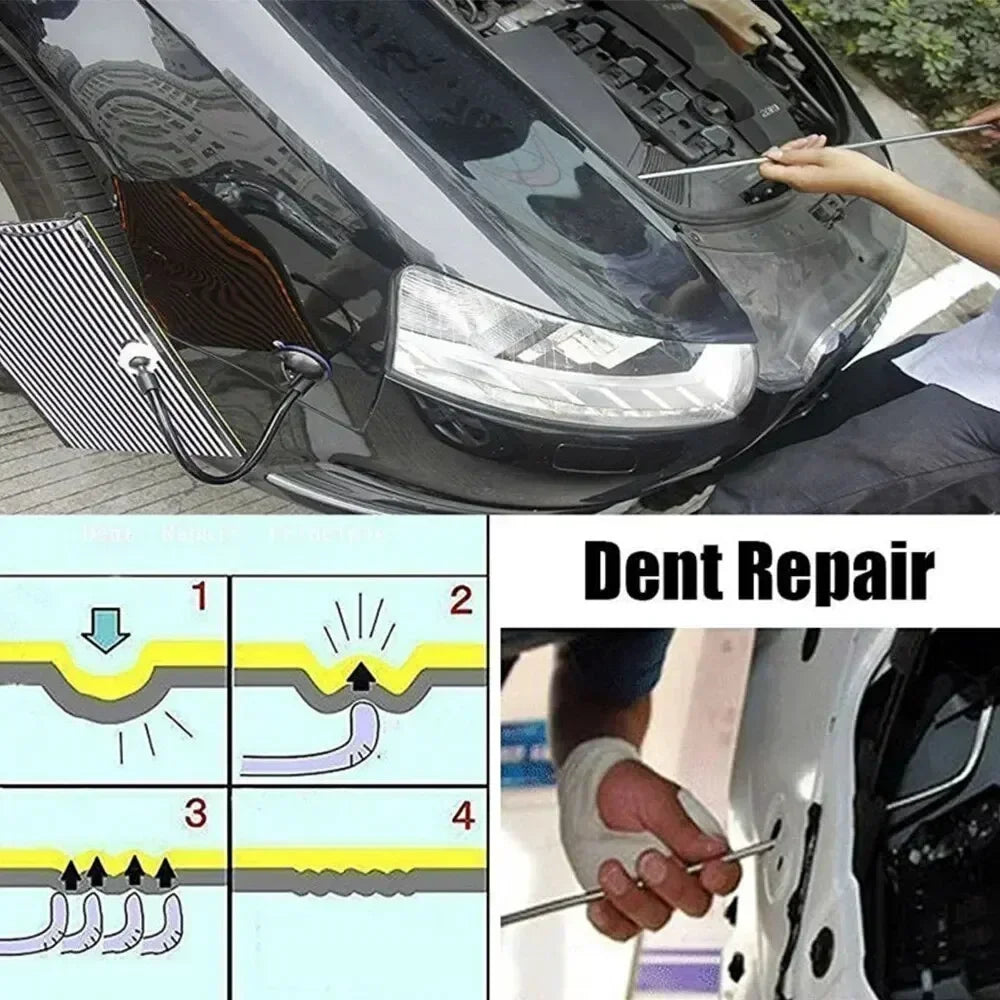 New Car Hook Rods Paintless Dent Repair Hail Remover Hooks Rods Kits Auto Body Dents Stainless Steel Hands Tools