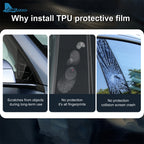 For Tesla Model Y 2025 A Pillar Outer Triangle Carbon Fiber Pattern TPU Film Interior Decoration Car Modification Accessories Car Mobile World
