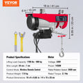 SucceBuy 1320-2200 lbs Wireless Electric Hoist with 40ft Single Cable Lifting Height Steel Wire Winch Garage Warehouse Factory CM World