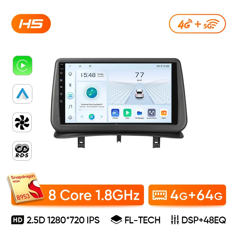 Ainavi Car Radio for Renault Clio 3 2005-2014 Wireless CarPlay Android Auto 4G Multimedia Player Navigation GPS 2din Autoradio CM World