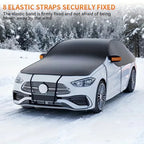 Car Half Cover Windshield Snow Cover Anti-UV Sun Shade Waterproof Dustproof Frost Guard Winter Summer Universal Protection Car Mobile World