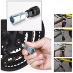 9PCS Bike Repair Tool Kit Crank Chain Cutter Extractor Freewheel Puller Crank Puller Spoke Wrench Complete Bike Maintenance Kits CM World