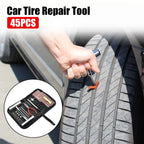 Tyre Repair Kit 45PCS Motorcycle Car Accessories Studding Tool Set Puncture Pug Set Car Tire Repair Tool  Auto Bike Tire Repair CM World