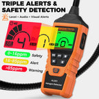 POROMETISTO HLD01 Halogen Gas Leak Detector Level/Audio/Visual Alarms LED Light R134a R22 R12 High Sensitivity Gas Sensor Test CM World