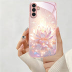 Lotus Flowers Glass Phone Case For Samsung S26 Ultra S25 S24 S23 Plus A57 5G A56 A55 A54 A53 A37 A36 A17 A26 A25 A24 Cases Cover