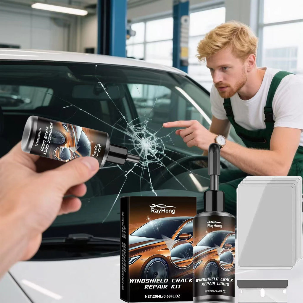 Windshield crack repair fluid,car window repair resin kit,glass scratch repair tool,glass curing adhesive,crack maintenance tool CM World