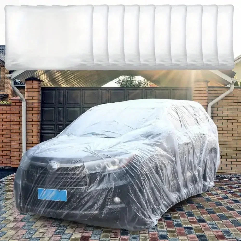 Disposable Transparent Car Cover Universal Dustproof Scratch Free Auto Protector For Indoor Use Vehicle Exterior Protection