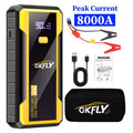 New GKFLY 24000mAh Car Jump Starter Power Bank 8000A 88.8Wh Car Battery Charger Auto Emergency Booster Starting Device