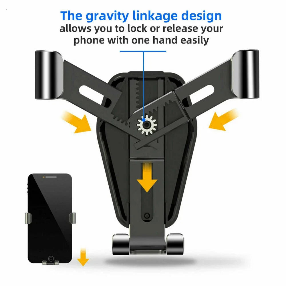 Universal Gravity Mobile Car Phone Holder Car Air Vent Mount Cradle Bracket CellPhone Stand Support For iPhone For Samsung etc. CM World