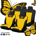 Car Seat Cover Full Set, Universal Butterfly Pattern Embroidery Auto Seat Cover Set CM World