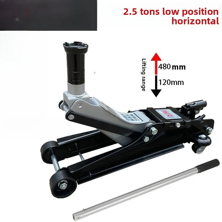 Horizontal Jack New 3t Horizontal 2.5 Car Tire Replacement Small Cargo Auto Repair Off-road Heavy Duty Double Pump Oil Pressure