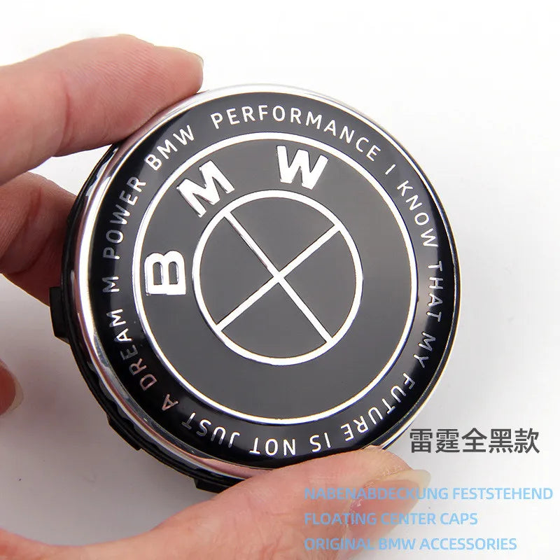 BMW Wheel Center Caps Floating Design, 68mm/56mm Set of 4 for E F Chassis Models, Replacement Hub Covers Auto Accessoires CM World