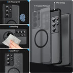 Stylish Magnetic Matte Phone Case for Samsung Galaxy S26 S25 S25FE S25edge S24 S23 S21 S20 FE Plus Ultra Hard Case Shock Proof