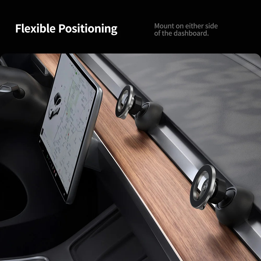 YZ for Tesla Car Phone Holder Model 3 Y 2021-2024 Silicone Magnetic Phone Mount Folding Bracket for ALL Phone Accessory MagSafe