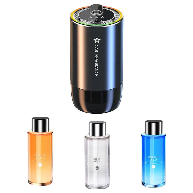 Car Air Refresher Intelligent Sensor Fragrance Oil Diffuser Auto Air Purifier with LED Light For Car Aroma Aromatherapy Diffuser