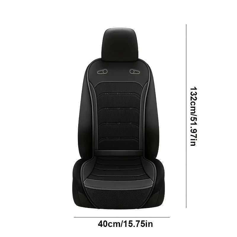 12V/24V Summer Cooling Car Seat Cushion Front Seat Cooled Seat Cover with Intelligent Fans Breathable Ventilated Seat Cushion Car Mobile World