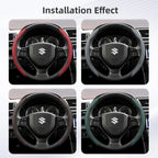 Suitable for Suzuki Breathable Hole Leather Steering Wheel Cover Segmented Quick Release Design Anti-Slip and Durable Swift 2011 Sx4 Grand Vitara Jimny Solio S-Cross Alto Liana Baleno 2013 Zc32S Sport Ly Accessories Ciaz CM World
