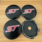4PCS 56mm 60mm ST Line Car Wheel Center Hub Cap Sticker For Focus Fiesta Mondeo Kuga Ranger Mustang Puma S-Max