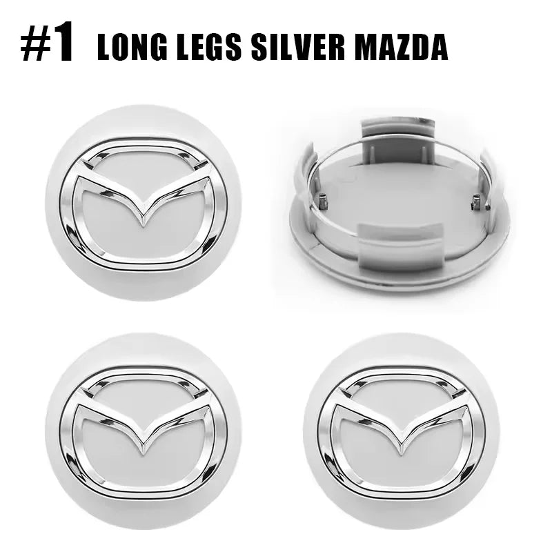 4pcs 56/60mm Car Wheel Center Hub Caps Rim Cover For Mazda 2 3 5 6 323 626 CX3 CX5 CX30 Demio Atenza Axela MX3 MX5 RX8 Accessory