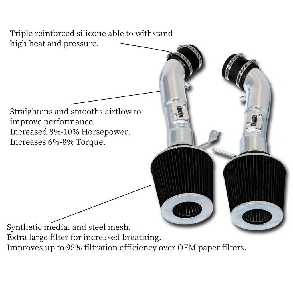 High Performance Cold Air Intake Kit + Filter for Infiniti G37 3.7L 08-13 Nissan 370Z 09-16