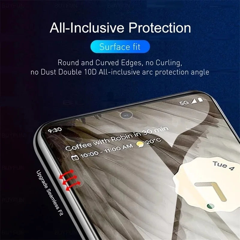5PCS High Quality Protective Hydrogel Film For Google Pixel 7 Pro 7A 6A 6 Pro 5 5A 4 4A 4XL Screen Protectors Not Glass Car Mobile World