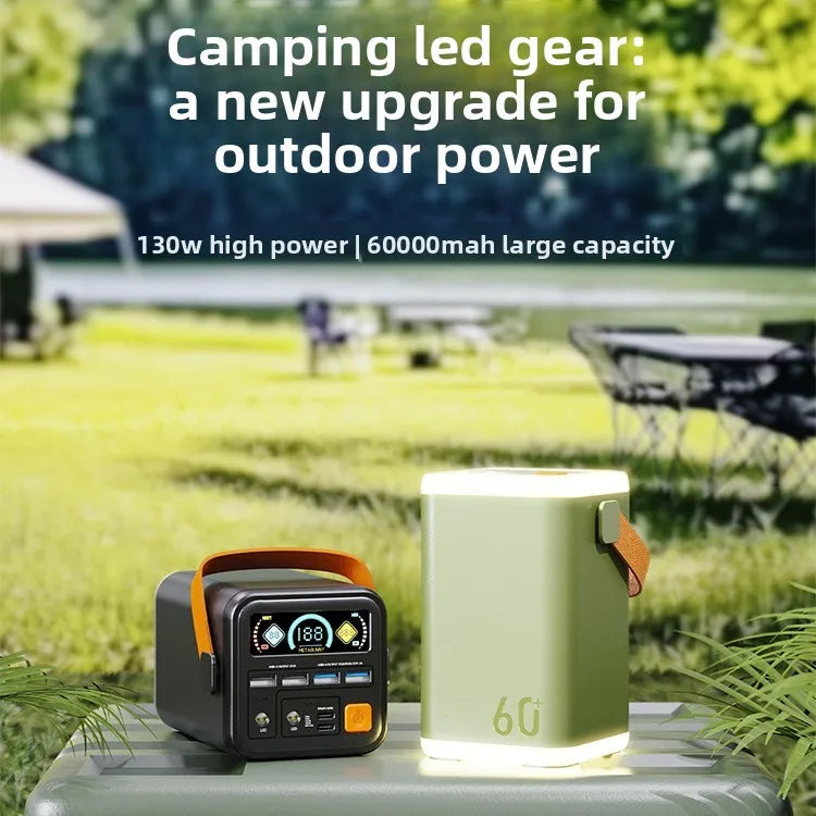 60000mAh Power Bank Portable Super Fast Charging External Battery Pack Multi Port Output for Outdoor Camping  Streaming Travel