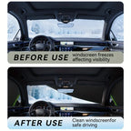 Winter Car Snow Cover for Sedans/SUVs - Magnetic UV-Protective Windshield Cover with Oxford Cloth Snowproof Frostproof Shield CM World
