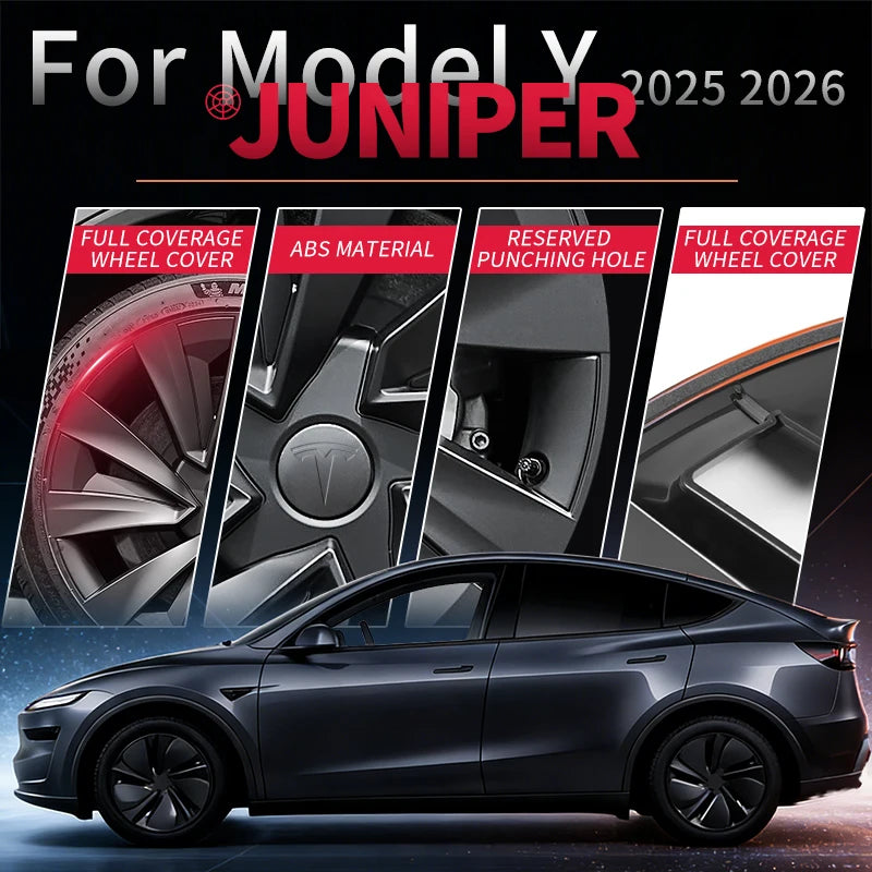 4PCS 19inch Wheel Cap for Model Y Juniper 2025-2026 Arachnid Car Performance Cap Automobile Wheel Cap Design for Tesla Hubcaps CM World