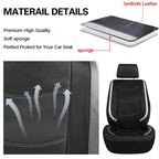 AUTO PLUS Car Seat Covers Artificial Leather With Bright PVC Sheet With 3 Zipper Car Accessories Interior Seat Cushion Protector