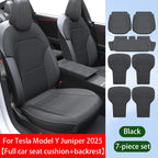 Car Seat Mats For Tesla Model Y Juniper 2025 Breathable All Season Back Seat Pad Protector Covers Nappaleather Cushion Accessori CM World