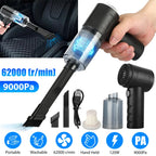 1PCS 2 In 1 Wireless Vacuum Cleaner Dual Use For Home And Car 120W High Power Powerful Vacuum Cleaner Black
