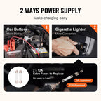 Electric Car Jack 5T Hydraulic Car Jack with Built-in Inflatable Pump and LED Light Car Jack for SUV Truck Change Tire 150~450mm CM World