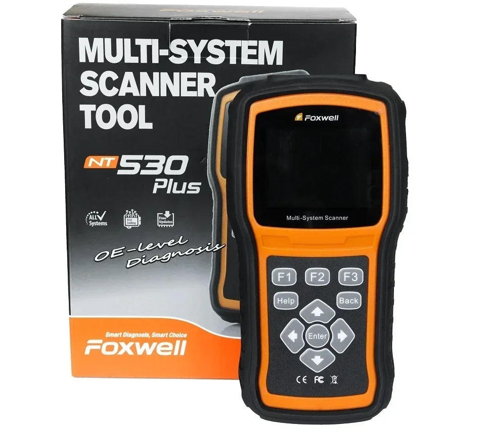 FOXWELL NT530 Plus OBD2 Scanner Oil, ABS, EPB Code Reader Automotive OBD2 SRS Airbag Diagnostic and ABS Brake Bleed Scan Tool Car Mobile World