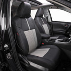 EKR Car Seat Covers Custom Fit for Toyota Rav4 (Gasoline/Hybrid) 2019 2020 2021 2022 2023 2024 2025 LE/XLE/XLE Premium/Limited Leather Car Seat Cover Full Set for SUV Car Mobile World