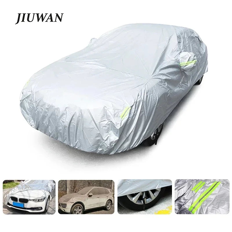 Universal Car Covers Size S/M/L/XL/XXL Indoor Outdoor Full Auot Cover Sun UV Snow Dust Resistant Protection Cover for Sedan SUV Car Mobile World