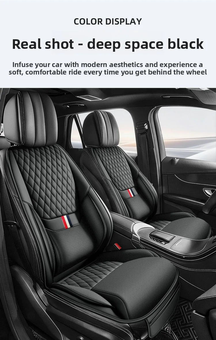Universal Ergonomic Car Seat Cover Built-in 6cm Lumbar Support and Leg Bolster Breathable SUV Sedan Cushion Car Seat Protection
