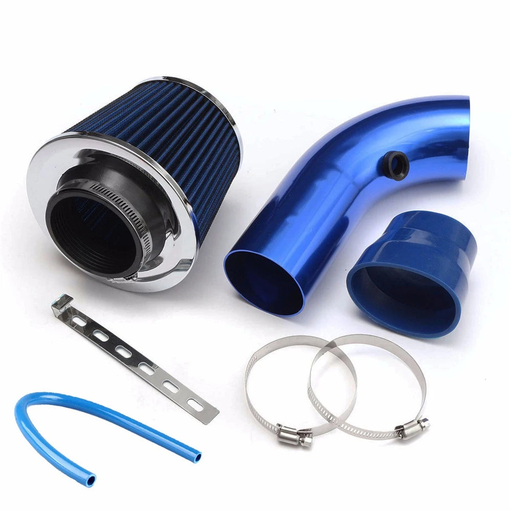 76mm Car Refitted Winter Mushroom Head Air Filter Intake Pipe Filter High Flow High Cold Air Filter Aluminum Pipe Kit CM World