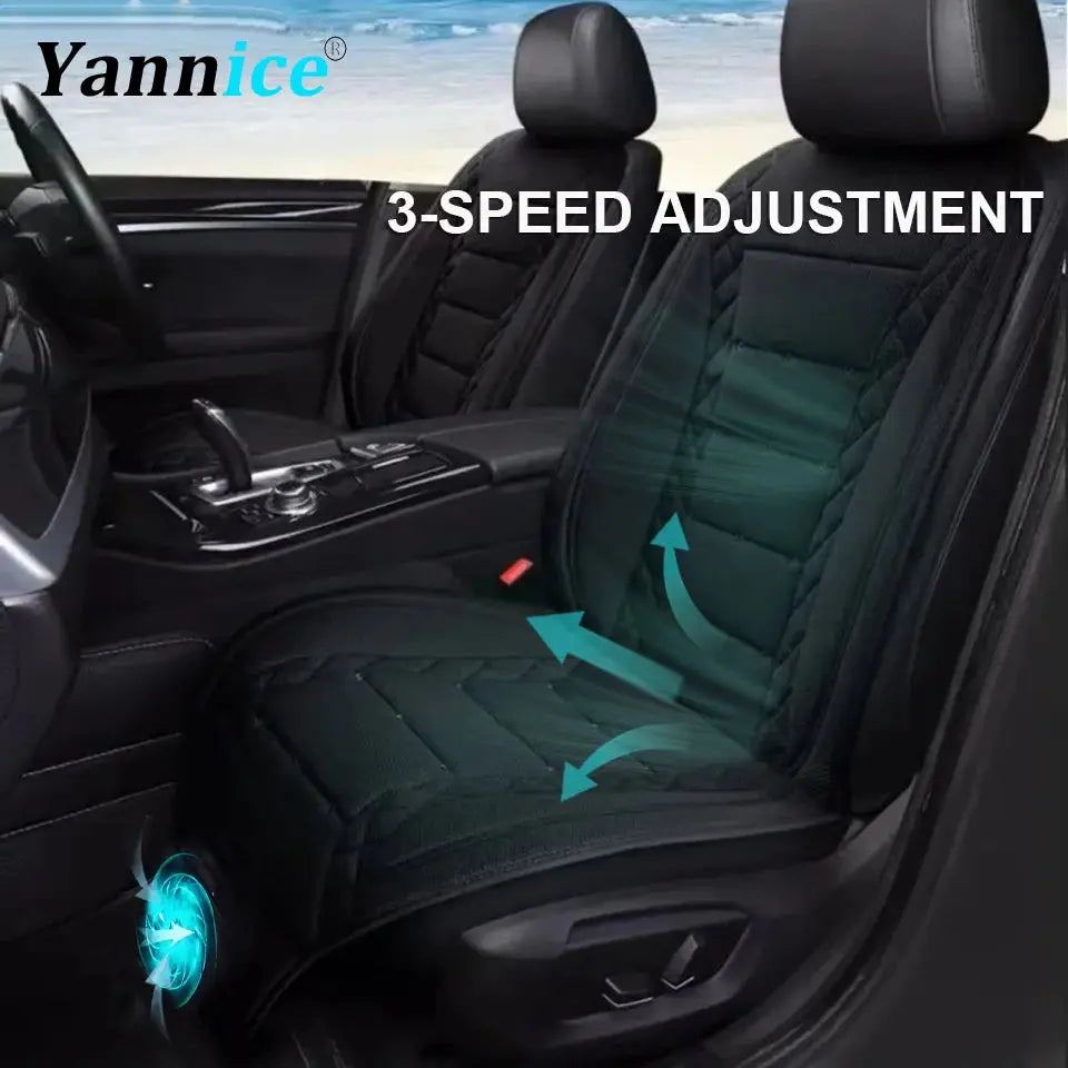 Universal Car Summer Cool Air Seat Cushion 12V/24V USB Charging Breathable Car Seat Cover With Fan Multi-color 3-SpeedAdjustment Car Mobile World
