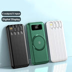 Powerbank 30000mAh Wireless Fast Charging 20000mAh Power Banks Faster Mobile Charger Spare Battery With Cables for iPhone Xiaomi