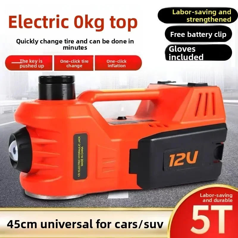 Durable ABLE  Multifunctional Vehicle Electric Jack 12V RV 5 Tons Hydraulic Car Air Pump Electric Wrench