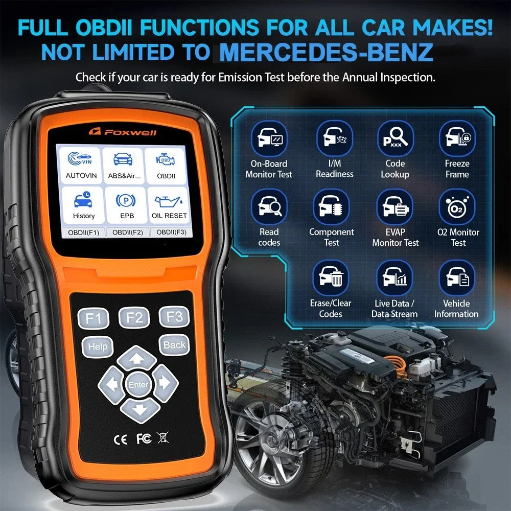 FOXWELL NT530 Plus with WIFI Pofessional Car OBD2 Scanner with 35+ Reset Function Airbag, ABS, Oil, EPB Reset Diagnostic Tools Car Mobile World